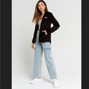 THE NORTH FACE Black Osito Fuzzy Fleece Full-Zip Jacket L